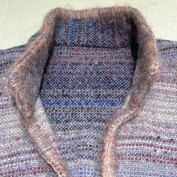 One of a Kind vintage Hand Knit Wool mixture cardigan, sweater Size M - Picture 6 of 10